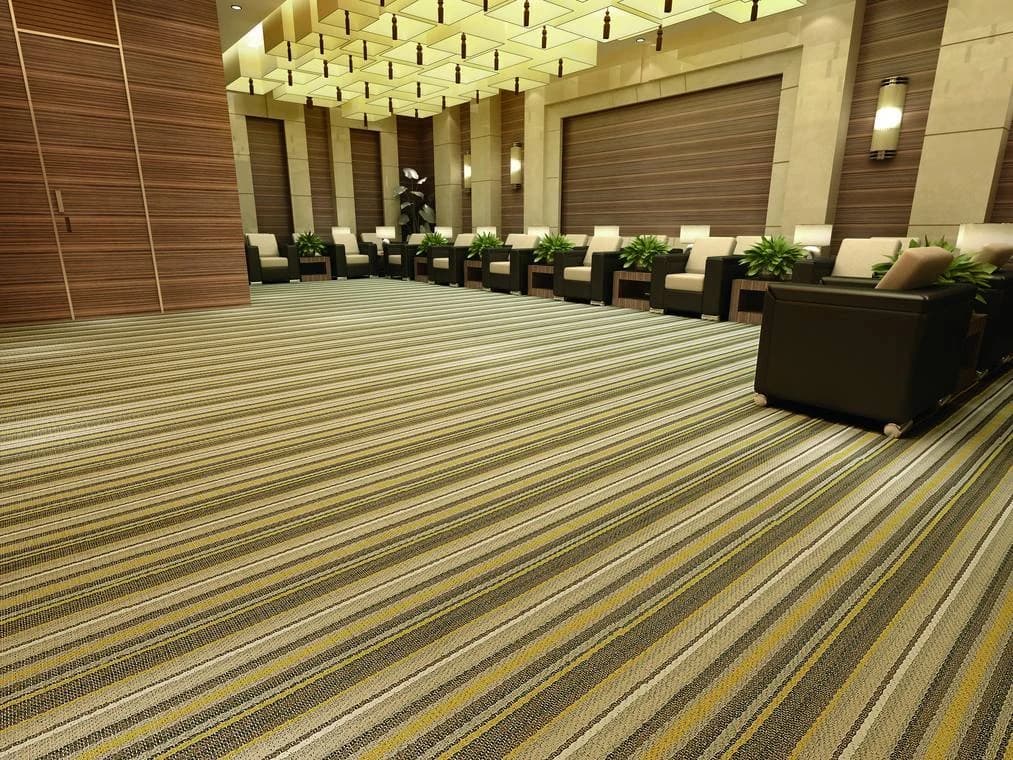 Olive, beige and charcoal stripes Olive Stripe Commercial Carpet, model AOL-CAR-008