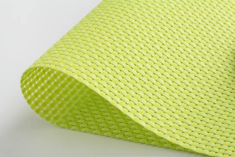 Apple green visual reference PVC Woven Mesh Roll, model AOL-PWM-007