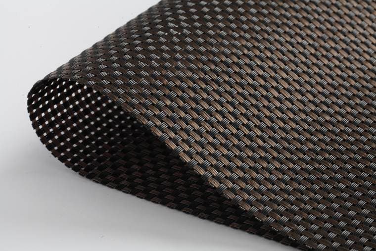 Charcoal visual reference Open Weave PVC Mesh, model AOL-PWM-009